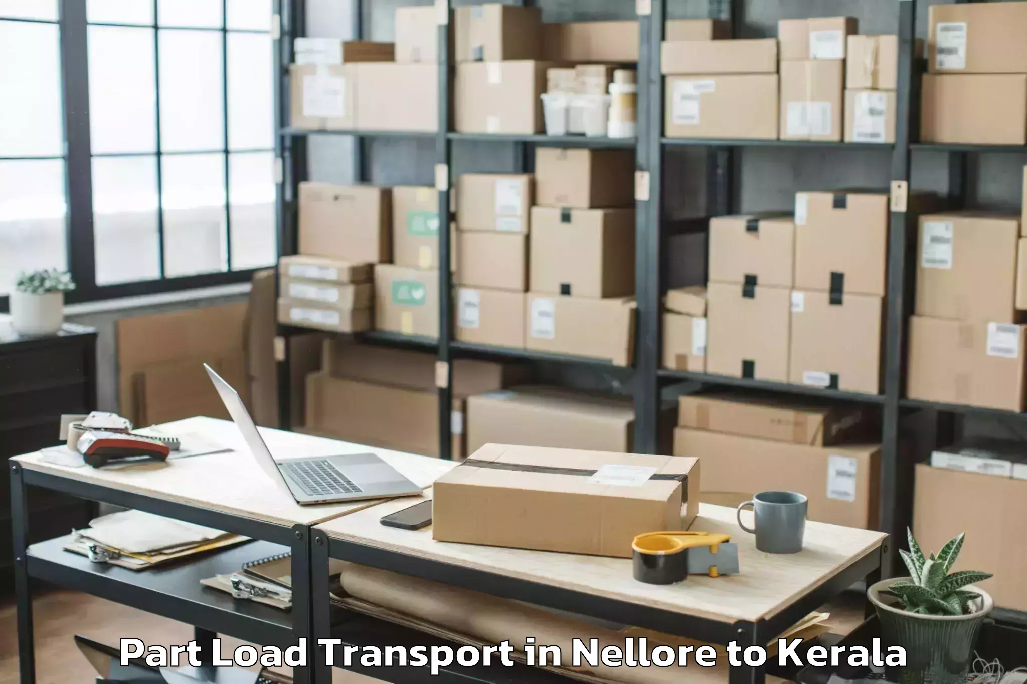 Trusted Nellore to Piravam Part Load Transport